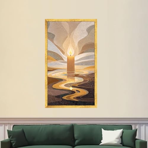 Toile bougie lueur chaude pour rechauffer l'ambiance d'une piece