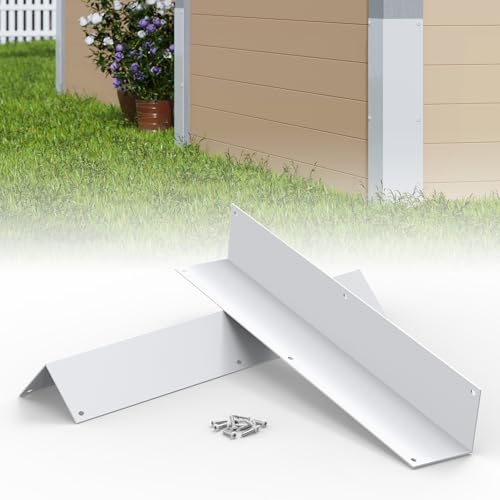 BJADE'S Aluminum Siding Corners Metal Corner Guards for Vinyl Siding,Outside Weed Whacking Protection?3 3/8'' x 3 3/8'' x 15 3/4'',2 Pack