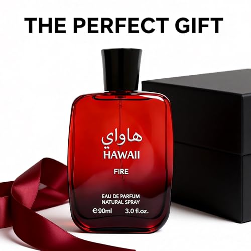 Image of Hawaii Fire Eau de Parfum for Men, Marine & Amber Fragrance with Sage, Cherry and Ambergris, 3.4 Fl Oz