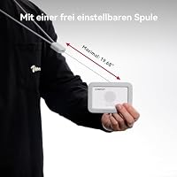 SANTLET Lanyard für Ausweiskarten, Silikon-Ausweishüllen Namensschild-Schutzhülle mit einziehbarer Schnur, 2 Kartenfächer für Büroangestellte, Lehrer, Mitarbeiter, Horizontal Grau – Ansicht 3