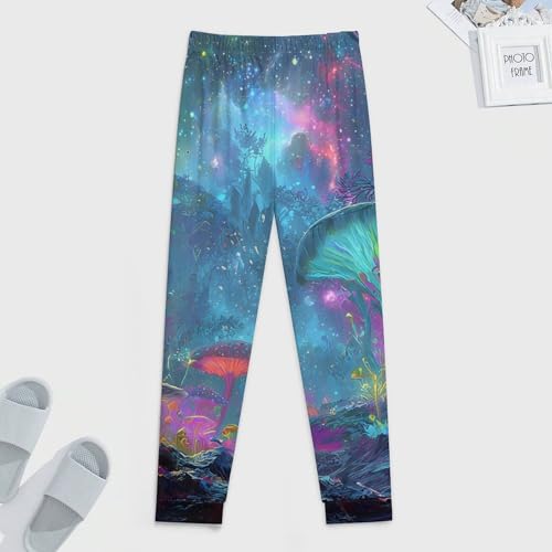 Psychedelic Mushroom Forests Universes Men's Pajama Pants Lounge Pant Sleepwear PJ Bottoms3