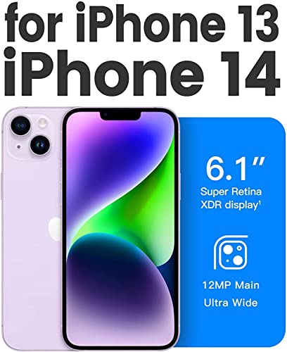 Image of DIZORO Compatible with iPhone 13 Case, Liquid Silicone Case, Full Body Protective Cover, Shockproof, Slim Phone Case, Anti-Scratch Soft Microfiber Lining, 6.1 inch - Mint Green