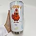 NDARTVN Personalized Caw-F Chicken Stainless Tumbler, Caw-F Sarcastic Cup, Customized Name Crazy Rooster Chicken Humor Cup Gift For Office Worker Friends, Rooster Humorous Tumbler 20 Oz