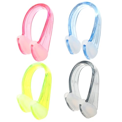 VINTORKY 4Pcs Skid Silicone Nose Clip for Comfortable Swimming Nose Plugs for Adults Portable Swim Supply for Pool Use