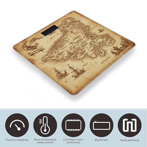 Báscula digital JTREHY para baño con vidrio templado miniatura 3