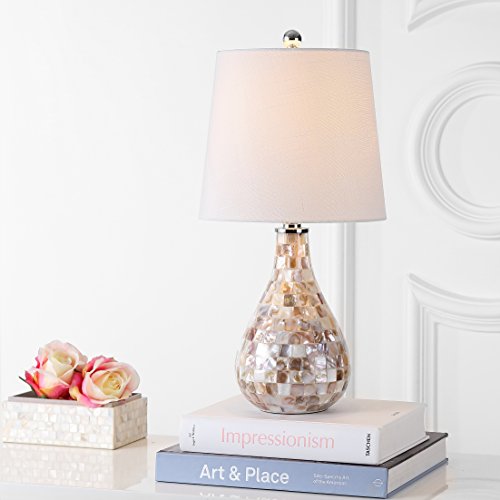 Jonathan Y Jyl1024A Mona 20.5" Mini Led Table Lamp, Cottage, Coastal, Transitional, Modern, Elegant, Office, Living Room, Family Room, Dining Room, Bedroom, Hallway, Foyer, Seashell #TOP1