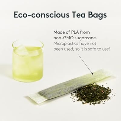 OSULLOC Cold Green Tea, Unsweetened Iced Tea Bags, Stick-Type in Pouch Package, Premium Organic Pure Tea from Jeju, 20 count, 1.41 oz, 40g