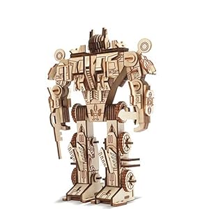3D-robotpuzzel, 3D-puzzel, robot van hout, 3D-houten puzzel voor kinderen, robotmodel, gebouw cadeau voor tieners en volwassenen (robot)