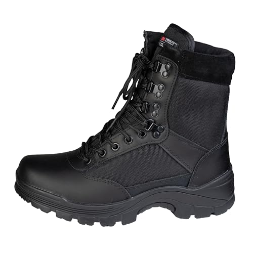 Mil-Tec SWAT Boot Herren • Taktischer Einsatzstiefel mit Thinsulate-Isolierung & EVA-Schaumeinlagen • Glattlederstiefel mit Dämpfung • Rutschfeste Gummisohle für Outdoor, Arbeit & Einsatz