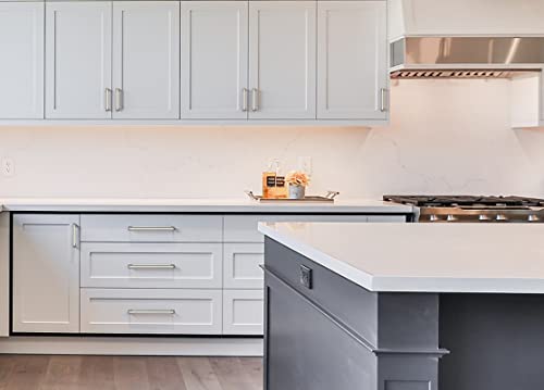 Amerdeco 10 Pack Brushed Satin Nickel Cabinet Pulls 3-3/4 Inch(96Mm) Hole Center Cabinet Hardware Kitchen Cabinet Handles For Bathroom Drawer Pulls Dresser Pulls Zh0001 #TOP5