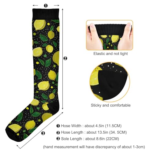 Image of Wusikd Heartbeat Symbol Compression Socks for Women and Men Circulation Black Long Socks for Athletic Running 1