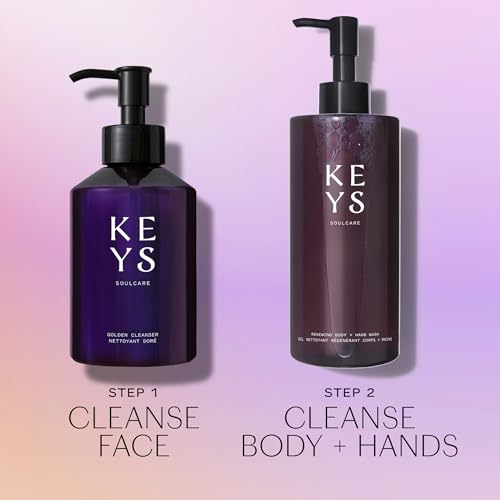 Keys Soulcare Face + Body Cleanse Bundle, Includes Golden Cleaser & Renewing Body & Hand Wash, Soothes Skin, Gently Removes Dirt, Makeup + Impurities - Image 4