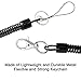 uxcell Spiral Retractable Coil Springs Lanyard, Keychain Cord Holder with Lobster Claw Clasps, Stretchy Anti-Theft Rope with Hook Keychain Ring Carabiner for Cellphone, Black