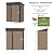 COMHOMA 5x3FT Shed Outdoor Storage Shed Metal,Lockable Door Tool Sheds with Sloping Roof,Steel Garden Shed with Air Vent for Backyard,Patio,Lawn,Poolside(Brown)