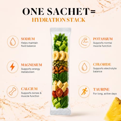 Image of AQUON Electrolyte Hydration Drink Mix, Tropical Punch, 24 Sachets