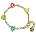 A Touch of Dazzle Kids Bracelets Crystal & Hearts Bangle Girls Jewelry Sets-18k Gold Plated Gift Sets