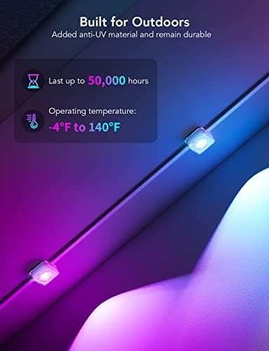 Govee Permanent Outdoor Lights 30M, Smart RGBIC Outdoor Lights with 72 Scene Modes, Work with Alexa, Google Assistant, 72 LED Eaves Lights IP67 Waterproof for Party, Eaves Decoration