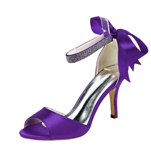 Chaussures de mariage pour femme violettes pointure 37.5 avec talon de 8.5 cm