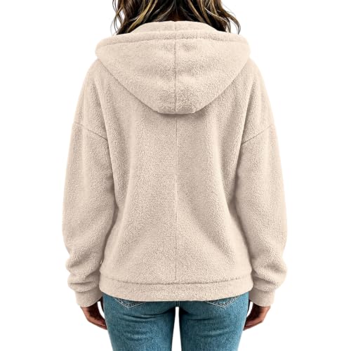 Sherpa Fleece Jacket Women Oversized Casual Warm Zip Up Hoodie with Pockets - image 2