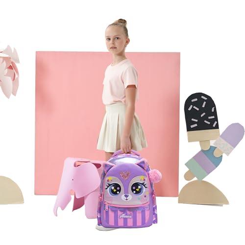 Image of Backpacks for Girls School Bag Cute Girls Backpacks Ages 8-10 Kids Bookbag Set Travel Backpack for Preschool Kindergarten Elementary Students Backpack to School Supplies