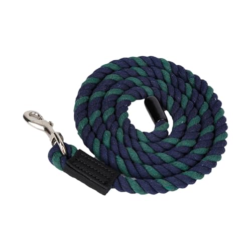 Horse Lead Rope Cotton Lead Rope Recall Obedience Rope Sturdy with Snap Hook Blue Green 1.8 m
