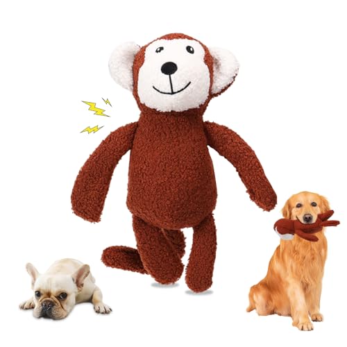 Ankinghor 3-Layered Stuffed Dog Toys for Medium Large Dogs, Large Plush Squeaky Dog Toys to Keep...