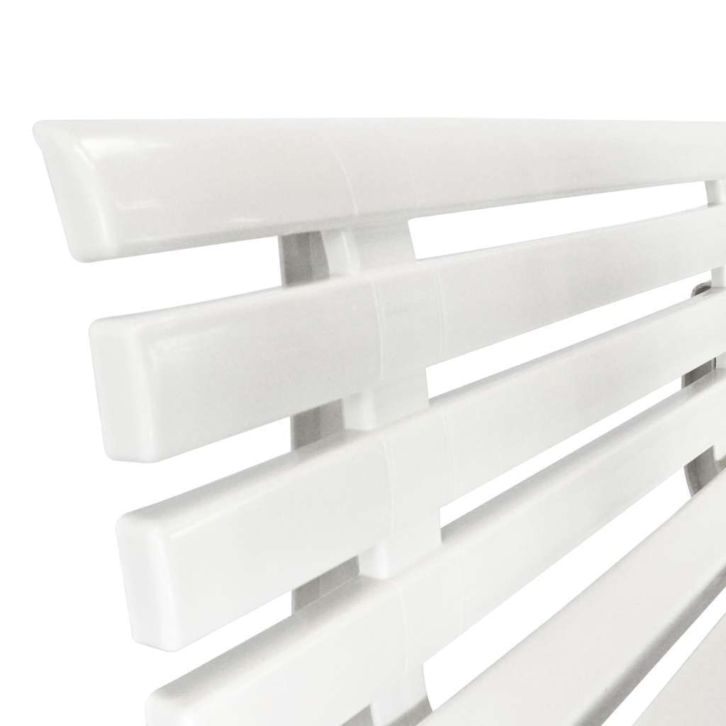 Hothingwell Banc De Jardin Plastique Blanc 145,5 cm