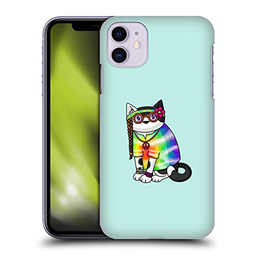 Coque rigide iPhone 11 Beth Wilson évite rayures arrière motif Doodlecats