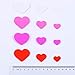 Ruisita 600 Pieces Foam Heart Stickers Self-Adhesive Heart Shapes Stickers for Valentine's Day Decoration, Assorted Colors and Sizes
