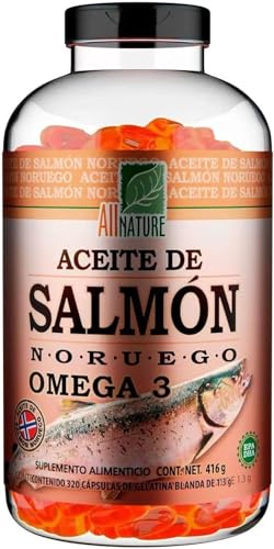 Aceite De Salmon Noruego Omega 3 All Nature 320 Capsulas by Gaero | EPA DHA | Rapida Absorción