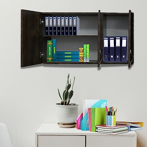 Image of SPECIALITY PANELS Door Multipurpose Storage Cabinet & Adjustable Shelf | Space Organizer | Termites Resistance | Wall Mounted for Office, Kitchen Finish (Cochwood Brown, Door 3)