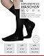 vitsocks Kinder Kniestrümpfe BAUMWOLLE dünne lange Socken (3x PACK) Jungen und Mädchen, Schwarz, 31-34