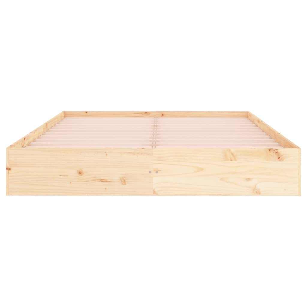 vidaXL Massivholzbett Bettgestell Lattenrost Doppelbett Bettrahmen Bett Schlafzimmerbett Holzbett Schlafzimmermöbel Kiefer 120x200cm