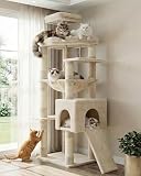 Heybly 163cm Heavy-Duty Cat Tree for Large Cats with Wide Base HCT027M
