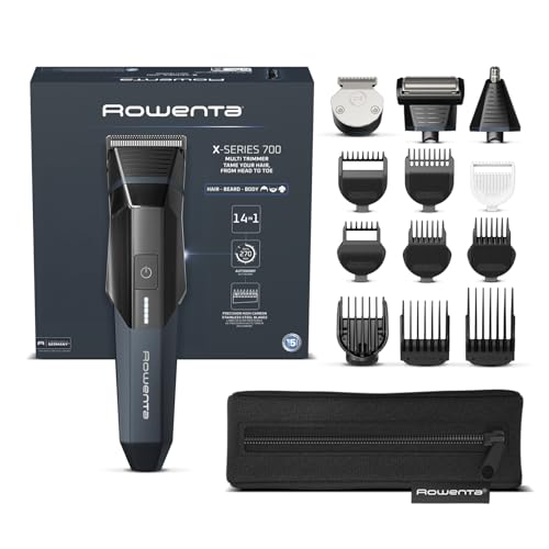 Rowenta X-SERIES 700, Recortadora 14 en 1, Barba, Pelo, Orejas TN9650