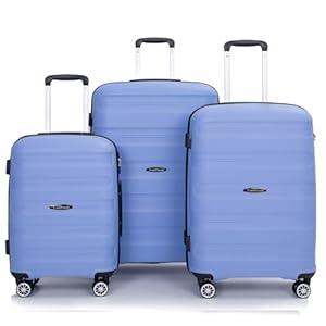 Travelhouse Luggage Sets 3 Piece Suitcase Set, PP Hardshell Suitcase with Spinner Wheels, Lightweight Carry On Luggage with TSA Lock for Women