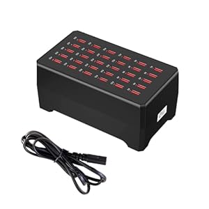 MaxLax USB Charger Station,30-Port 150W/30A Multiple USB Charging Station,Multi Ports USB Charger Charger for Smartphones，Tablets and Other USB Devices.