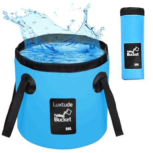 Faltbarer Eimer, 20L Zusammenklappbarer Eimer, Ultraleichter Outdoor Waschbecken Angeleimer, Waschbecken Zusammenklappbarer, Aus Langlebigem Planen Gewebe, Camping Eimer fürReisen im Wandern, Blau Faltbarer Eimer, 20L Zusammenklappbarer Eimer, Ultraleichter Outdoor Waschbecken Angeleimer, Waschbecken Zusammenklappbarer, Aus Langlebigem Planen Gewebe, Camping Eimer fürReisen im Wandern, Blau