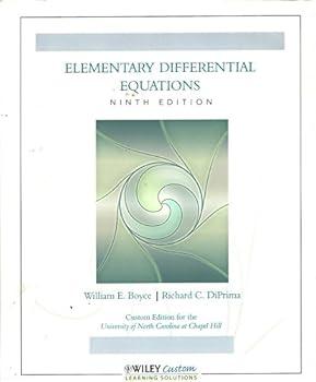 Paperback Elementary Differential Equations for University of North Carolina Chapel Hill, 9th Edition Book