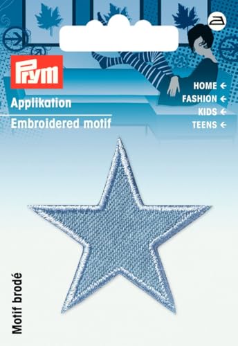 Prym 923157 Stars Jeans Light Blue Appliqué Blue