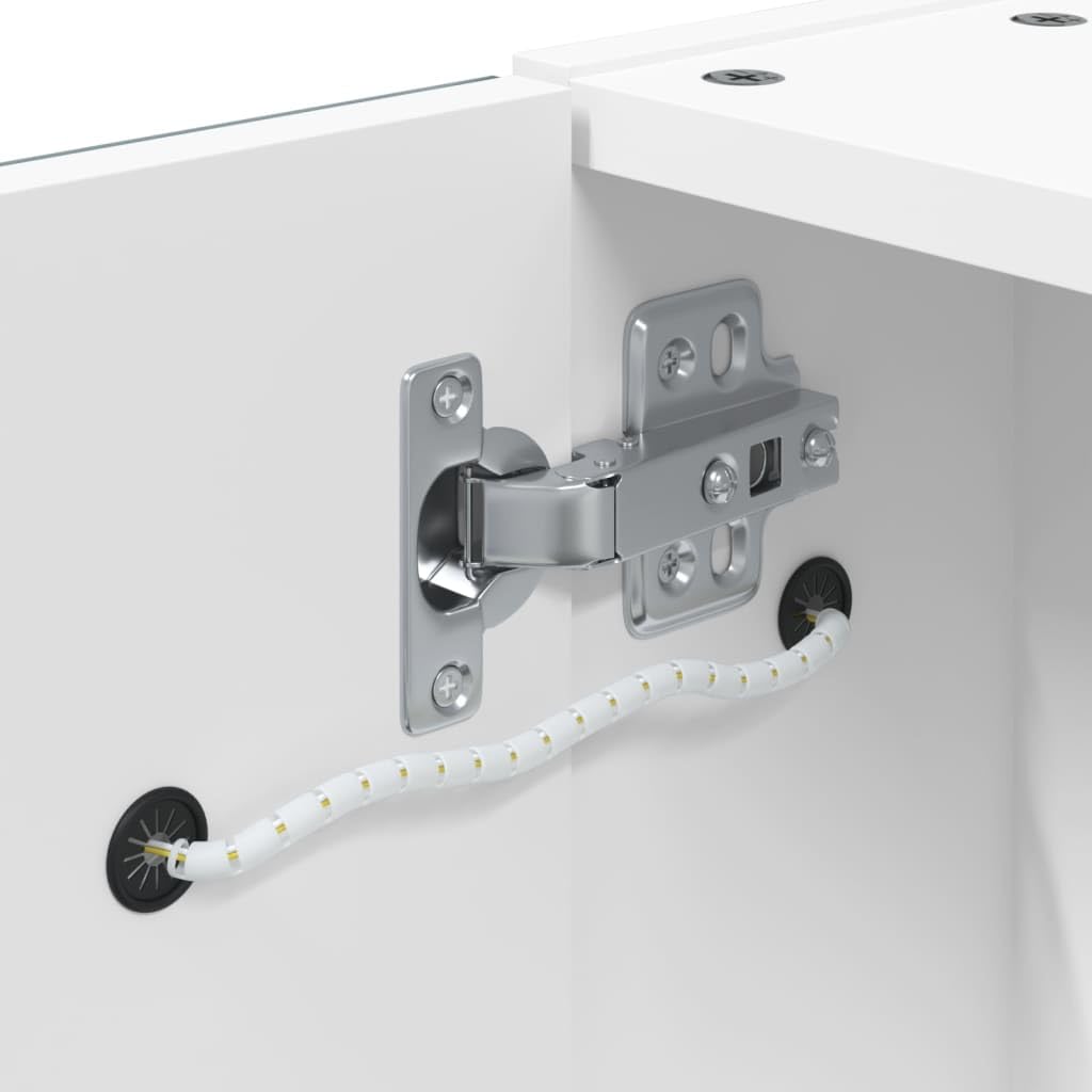 vidaXL Armadietto Bagno con Specchio e LED Bianco 45x13x52 cm