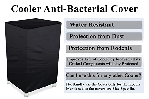 Image of The Furnishing Tree Air Cooler Cover compatible for Orient Electric Ocean Air Trendy CD7004HR 70 Ltr Medium Tower Cooler, Ployester, Black