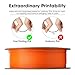 eSUN PLA Basic Filament 1.75mm, 3D Printer Filament High Speed PLA for Fast Printing, 1KG Spool (2.2 LBS) 3D Printing Filament for High Speed 3D Printers, Orange