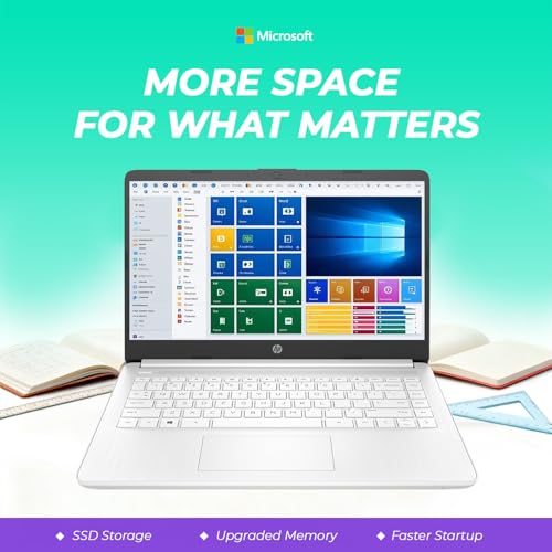 Image of HP Ultrabook Laptop with Copilot AI • 2026 Edition • Intel Processor • 64GB SSD + 1TB Cloud Storage • Microsoft 365 • Windows 11 • Thin & Portable • w /o Mouse