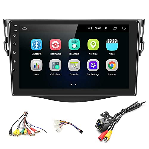 UNITOPSCI Android 9.1 Car Stereo for Toyota RAV4 2007-2011 Navigation Stereo Double Din Car Radio 9'' HD Touch Screen 1G 16G GPS Navigation WiFi Bluetooth FM Radio USB Mirror Link + Backup Camera