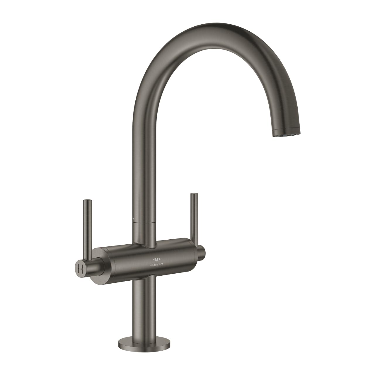Grohe Rubinetto a due maniglie Atrio 1/2", L, m leva gr., hd graph spazzolato