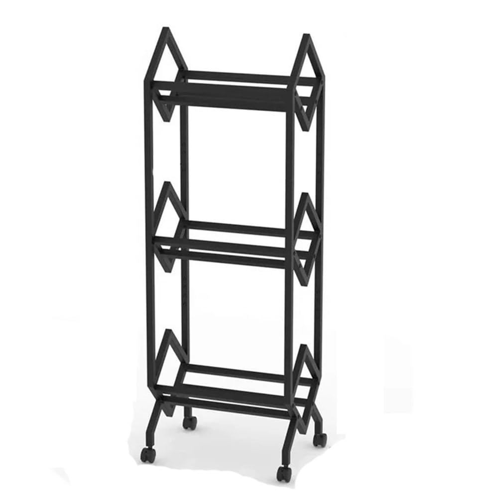 Xumh2024-3 cd storage CD Record Display Rack Magazine Placement Rack Metal Desktop Creative Bookshelf Record Storage Rack(Large)