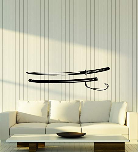 Vinyl Wall Decal Samurai Asian Japanese Sword Katana Stickers (3970Ig) #TOP11