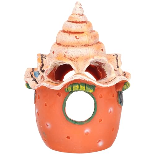 UPKOCH Estatua Decorativa para Acuario Rocalla de Imitación, Castillo de Resina Subacuático, Piedra Artificial para Peceras, Tamaño 10x9x14 Cm, Diseño Poroso para Escondite de Peces,