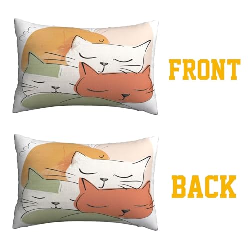 Douce housse de coussin le chat 50x80 cm pour lit chaleureux